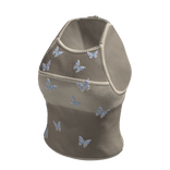Halter Top with Butterfly Print (Beige)
