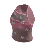 Halter Top with Butterfly Print (Pink)