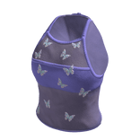 Halter Top with Butterfly Print (Purple)