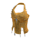 Halter Top with Stars and Front Tie (Yellow)