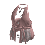 Halter Top with Waist Tie (Pink)