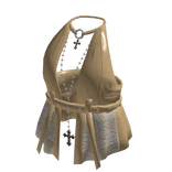 Halter Top with Waist Tie (Tan)