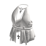 Halter Top with Waist Tie (White)