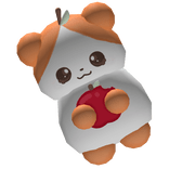 chubby hamster shoulder pet w/ apple