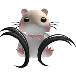 Hamster On Head Black