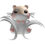 Hamster On Head White