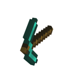 [Hand] Left 8 Bit Diamond Pickaxe (Classic Color)