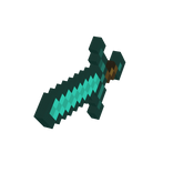 [Hand] Left 8 Bit Diamond Sword (Classic Color)