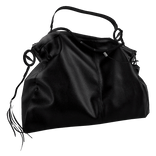 Handheld Leather Luxury Rope Black Bag