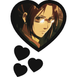 Hange Zoe Thinking Hearts Attack On Titan