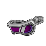Hanging Kawa Purple Racing Goggles
