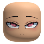 Happy Anime Face With Pink Eyes