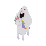 Happy Hamster On Unicorn