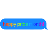happy pride month! text