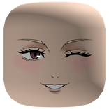 happy winking woman smiling