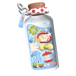 harajuku cluttered apple trinket keychain