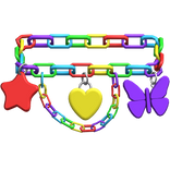 Harajuku Cute Kidcore Waist Chain Keychain Rainbow