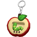 harajuku igari apple tamagotchi cute worm keychain