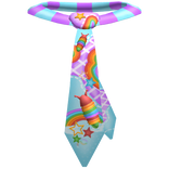 harajuku kidcore retro rainbow slug tie