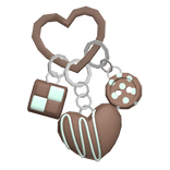 ꒰♡꒱ : harajuku mori kei mint chocolate keychain