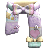 harajuku pastel pink decora kandi clown bow scarf