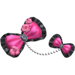 Harajuku pink hime gyaru double bows w pearls