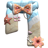 harajuku summer beach ocean waves bow scarf