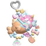 harajuku taiyaki summer decora pastel keychain 