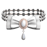 Pearl Bow Choker Necklace
