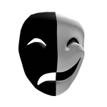 Harrowing Half Comedy Tragedy B&W