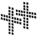 black bling stud cross on chest (1.0)