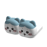 1.0 chiikawa hatchiware blue cat slippers