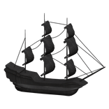 Haunted Pirate Ship - black