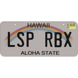 Hawaii License Plate
