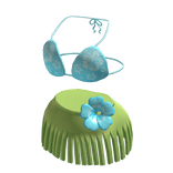 Hawaiian Bikini w/ Hibiscus Skirt