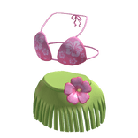 Hawaiian Bikini w/ Hibiscus Skirt