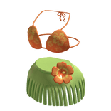 Hawaiian Bikini w/ Hibiscus Skirt