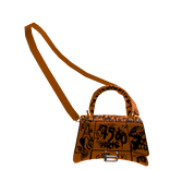 #HB | Orange Graffiti Hourglass  Bag Leather XS