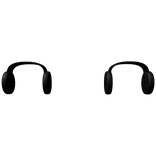 Headrow Accessory : Black Headphones