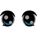 #Healing Silly Anime Eyes Tweemoji Sticker