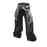 💜 Heart Belt Vintage Denim Pants_Black