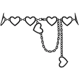 Heart Black Waist Chain 3.0