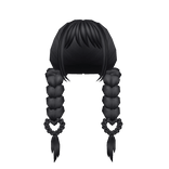 Heart Braided Hair Black
