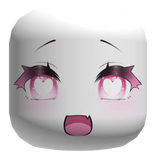 Heart Eyes Excited Anime Face - White