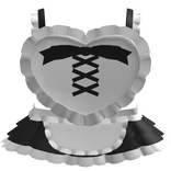 ♡ heart ruffled black dress 