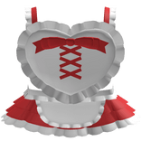 ♡ heart ruffled red dress 