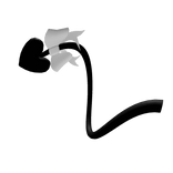 Heart-shaped Demon Tail with a Bow (Black)