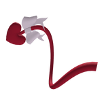 Heart-shaped Demon Tail with a Bow (Red)