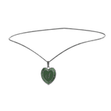 Heart Shaped Metal Necklace [Green]