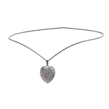 Heart Shaped Metal Necklace [Pink]